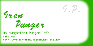 iren punger business card
