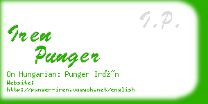 iren punger business card